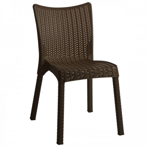 Τραπεζαρία κήπου Explore-Confident pakoworld σετ 7τεμ PP καφέ 150x90x73,5εκ Εξωτερικού Χώρου