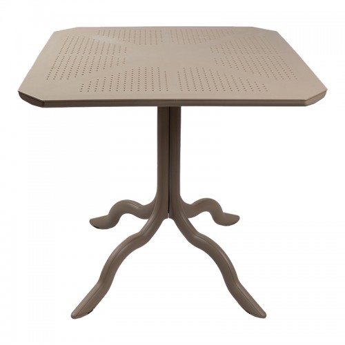 Τραπέζι Icon  pakoworld PP σε απόχρωσςη cappucino 80x80x74.5εκ Εξωτερικού Χώρου