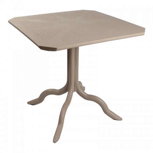 Τραπέζι Icon  pakoworld PP σε απόχρωσςη cappucino 80x80x74.5εκ Εξωτερικού Χώρου