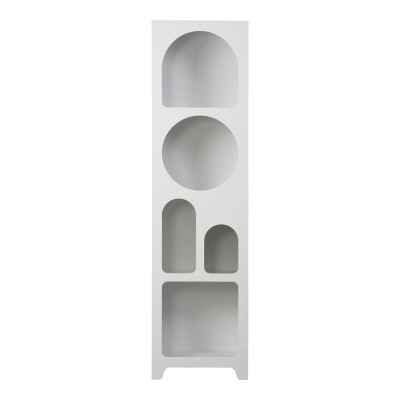 Βιβλιοθήκη Emersi pakoworld mdf σε λευκή απόχρωση 48x35x180εκ Βιβλιοθήκη Emersi pakoworld mdf σε λευκή απόχρωση 48x35x180εκ