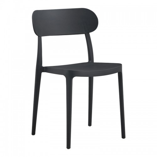 Καρέκλα Amvroan pakoworld με UV protection ανθρακί pp 51x49x79.5εκ Εξωτερικού Χώρου