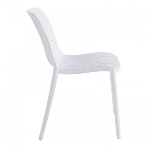Καρέκλα Teragi στοιβαζόμενη pakoworld pp με UV protection λευκή 58x43.5x82εκ Εξωτερικού Χώρου Καρέκλα Teragi στοιβαζόμενη pakoworld pp με UV protection λευκή 58x43.5x82εκ Εξωτερικού Χώρου