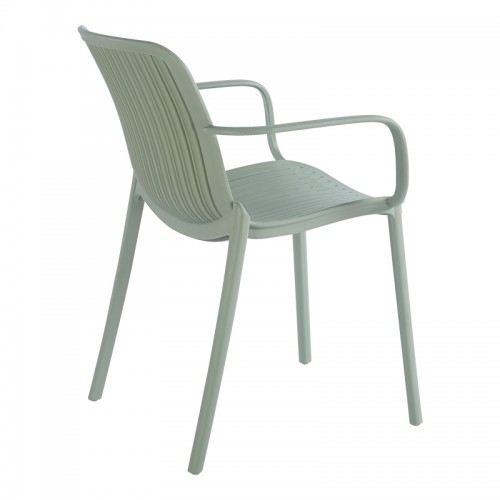 Πολυθρόνα Teragi στοιβαζόμενη pakoworld pp με UV protection πράσινο 59x57x82εκ Εξωτερικού Χώρου