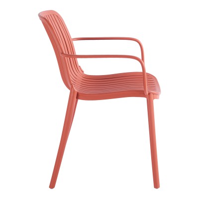 Πολυθρόνα Teragi στοιβαζόμενη pakoworld pp με UV protection terracotta 59x57x82εκ Εξωτερικού Χώρου