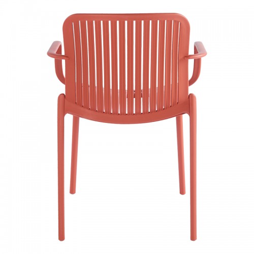 Πολυθρόνα Teragi στοιβαζόμενη pakoworld pp με UV protection terracotta 59x57x82εκ Εξωτερικού Χώρου