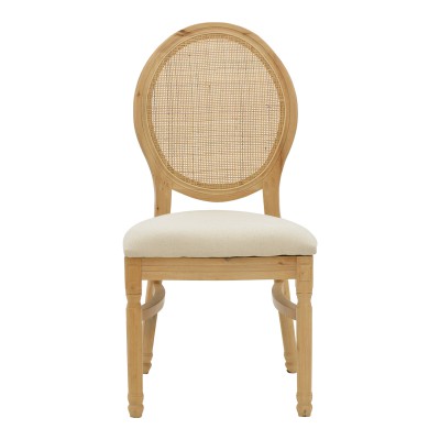 Καρέκλα Canco pakoworld φυσικό rubberwood-φυσικό rattan 50x55x98εκ Σαλόνι Καρέκλα Canco pakoworld φυσικό rubberwood-φυσικό rattan 50x55x98εκ Σαλόνι