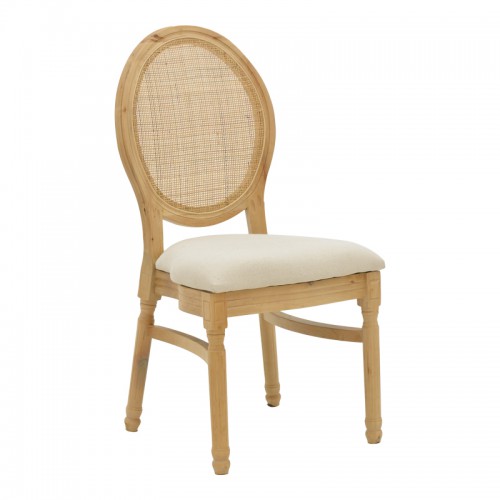 Καρέκλα Canco pakoworld φυσικό rubberwood-φυσικό rattan 50x55x98εκ Σαλόνι Καρέκλα Canco pakoworld φυσικό rubberwood-φυσικό rattan 50x55x98εκ Σαλόνι
