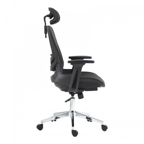 Καρέκλα γραφείου εργασίας Mergi pakoworld μαύρο mesh 62x63x120εκ Έπιπλα Γραφείου