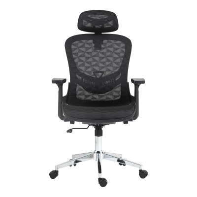 Καρέκλα γραφείου εργασίας Mergi pakoworld μαύρο mesh 62x63x120εκ Έπιπλα Γραφείου
