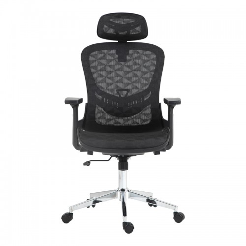 Καρέκλα γραφείου εργασίας Mergi pakoworld μαύρο mesh 62x63x120εκ Έπιπλα Γραφείου