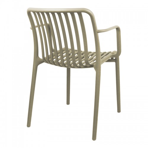 Πολυθρόνα Zoi pakoworld pp cappuccino 55.5x57.5x79εκ Εξωτερικού Χώρου