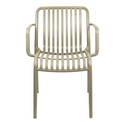 Πολυθρόνα Zoi pakoworld pp cappuccino 55.5x57.5x79εκ Εξωτερικού Χώρου