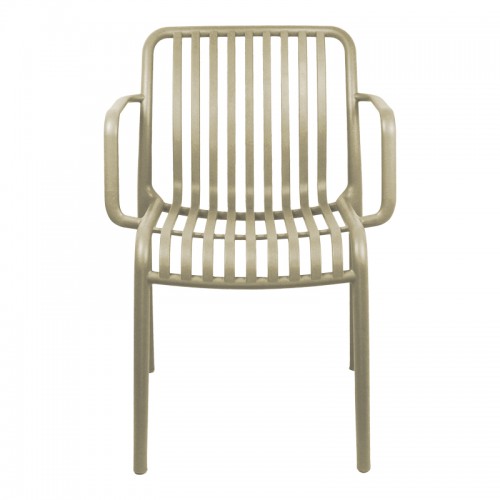 Πολυθρόνα Zoi pakoworld pp cappuccino 55.5x57.5x79εκ Εξωτερικού Χώρου