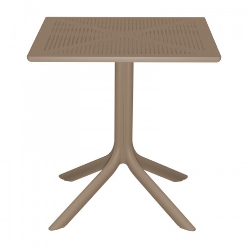 Τραπέζι Groovy pakoworld pp διατρητο cappuccino 60x60x76εκ Εξωτερικού Χώρου