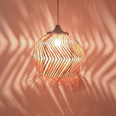 Φωτιστικό οροφής Koronse Inart sisal σε φυσικό χρώμα Φ55x68εκ Φωτιστικό οροφής Koronse Inart sisal σε φυσικό χρώμα Φ55x68εκ
