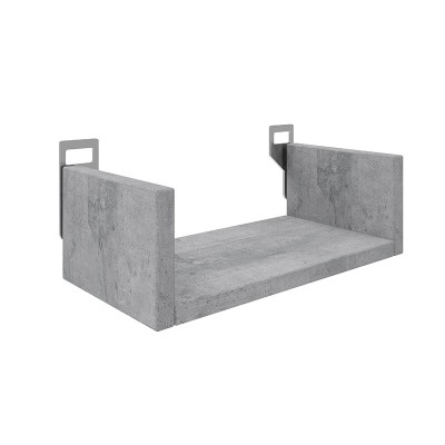 Ραφιέρα τοίχου Derva pakoworld σε cement γκρι απόχρωση 30x15x10cm