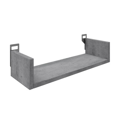 Ραφιέρα τοίχου Derva pakoworld σε cement γκρι απόχρωση 45x15x10cm