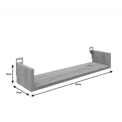 Ραφιέρα τοίχου Derva pakoworld σε cement γκρι απόχρωση 60x15x10cm Σαλόνι Ραφιέρα τοίχου Derva pakoworld σε cement γκρι απόχρωση 60x15x10cm Σαλόνι