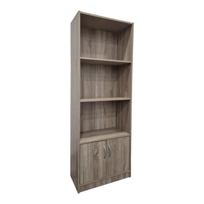 Βιβλιοθήκη Tekaro pakoworld σε sonoma απόχρωση 60x29x166εκ