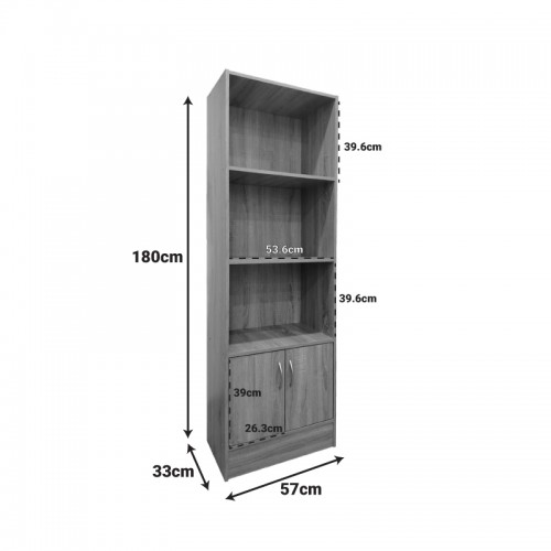 Βιβλιοθήκη Tekaro I pakoworld σε sonoma απόχρωση 57x33x180εκ Έπιπλα Γραφείου Βιβλιοθήκη Tekaro I pakoworld σε sonoma απόχρωση 57x33x180εκ Έπιπλα Γραφείου