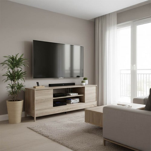 Έπιπλο τηλεόρασης Sasa pakoworld σε sonoma απόχρωση 120x35x41.5εκ Σαλόνι Έπιπλο τηλεόρασης Sasa pakoworld σε sonoma απόχρωση 120x35x41.5εκ Σαλόνι