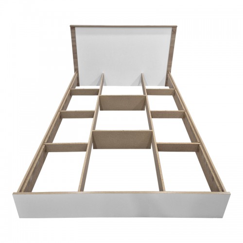 Κρεβάτι Athos pakoworld σε sonoma-λευκή απόχρωση 140x200εκ Υπνοδωμάτιο Κρεβάτι Athos pakoworld σε sonoma-λευκή απόχρωση 140x200εκ Υπνοδωμάτιο