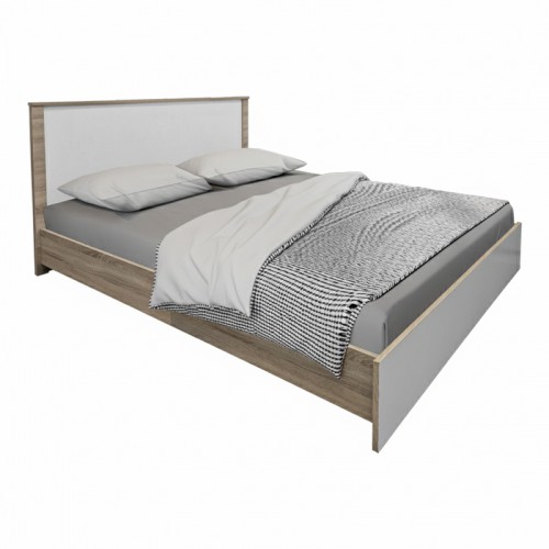 Κρεβάτι Athos pakoworld σε sonoma-λευκό απόχρωση 160x200εκ Υπνοδωμάτιο Κρεβάτι Athos pakoworld σε sonoma-λευκό απόχρωση 160x200εκ Υπνοδωμάτιο