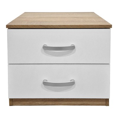 Κομοδίνο Athos pakoworld σε sonoma-λευκή απόχρωση 48x40x41.5εκ Υπνοδωμάτιο Κομοδίνο Athos pakoworld σε sonoma-λευκή απόχρωση 48x40x41.5εκ Υπνοδωμάτιο