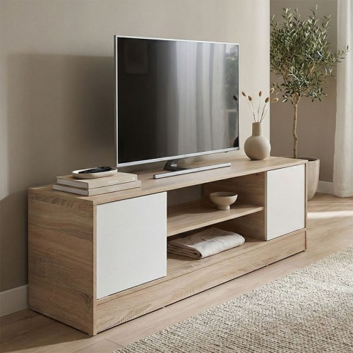 Έπιπλο τηλεόρασης Sasa pakoworld sonoma-λευκό 120x35x41.5εκ Σαλόνι Έπιπλο τηλεόρασης Sasa pakoworld sonoma-λευκό 120x35x41.5εκ Σαλόνι