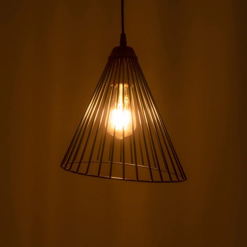 GloboStar® ARCWIRE 203-0015 Μοντέρνο Κρεμαστό Φωτιστικό Πλέγμα Μονόφωτο 1 x E27 IP20 Μαύρο Σύρμα - Μ24 x Π24 x Υ90cm Διακόσμηση - Φως - Χαλιά