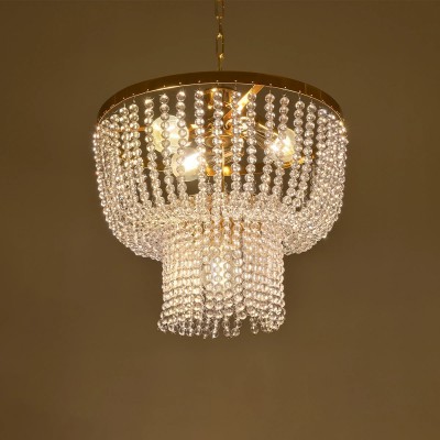 GloboStar® CRYSTAL 203-0028 Κλασικό Κρεμαστό Φωτιστικό Κρύσταλλα Τετράφωτο 4 x E27 IP20 Χρυσό Μέταλλο με Διάφανο Κρύσταλλο - Μ40 x Π44 x Υ73cm Διακόσμηση - Φως - Χαλιά GloboStar® CRYSTAL 203-0028 Κλασικό Κρεμαστό Φωτιστικό Κρύσταλλα Τετράφωτο 4 x E27 IP20 Χρυσό Μέταλλο με Διάφανο Κρύσταλλο - Μ40 x Π44 x Υ73cm Διακόσμηση - Φως - Χαλιά