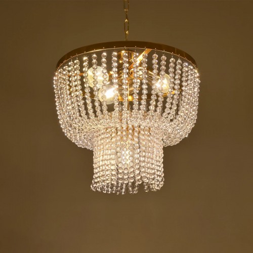 GloboStar® CRYSTAL 203-0028 Κλασικό Κρεμαστό Φωτιστικό Κρύσταλλα Τετράφωτο 4 x E27 IP20 Χρυσό Μέταλλο με Διάφανο Κρύσταλλο - Μ40 x Π44 x Υ73cm Διακόσμηση - Φως - Χαλιά GloboStar® CRYSTAL 203-0028 Κλασικό Κρεμαστό Φωτιστικό Κρύσταλλα Τετράφωτο 4 x E27 IP20 Χρυσό Μέταλλο με Διάφανο Κρύσταλλο - Μ40 x Π44 x Υ73cm Διακόσμηση - Φως - Χαλιά