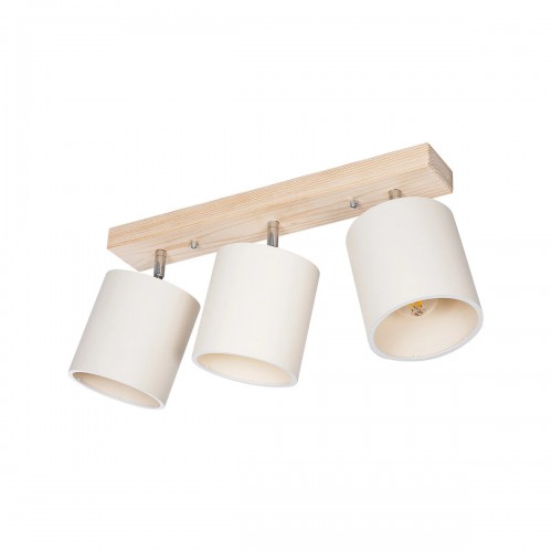GloboStar® CUP 203-0058 Vintage Φωτιστικό Οροφής Σποτ Τρίφωτο 3 x E27 IP20 Μπέζ Ξύλο Με Λευκό Καπέλο- Μ52 x Π15 x Υ24cm Διακόσμηση - Φως - Χαλιά GloboStar® CUP 203-0058 Vintage Φωτιστικό Οροφής Σποτ Τρίφωτο 3 x E27 IP20 Μπέζ Ξύλο Με Λευκό Καπέλο- Μ52 x Π15 x Υ24cm Διακόσμηση - Φως - Χαλιά