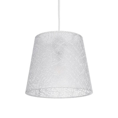GLOBOSTAR® CONEY 203-0069 Μοντέρνο Κρεμαστό Φωτιστικό Οροφής με Ντουί 1 x E27 AC 220-240V IP20 - Λευκό - Μ26 x Π26 x Υ25cm