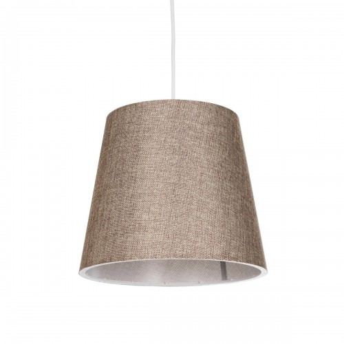 GloboStar® CONEY 203-0073 Μοντέρνο Κρεμαστό Φωτιστικό Καπέλο Μονόφωτο 1 x E27 IP20 Καφέ Άμμου Ύφασμα - Μ26 x Π26 x Υ93cm Διακόσμηση - Φως - Χαλιά