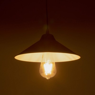 GloboStar® FONTE 203-0081 Μοντέρνο Κρεμαστό Φωτιστικό Καμπάνα Μονόφωτο 1 x E27 IP20 Λευκό Πλαστικό - Μ25 x Π25 x Υ90cm Διακόσμηση - Φως - Χαλιά