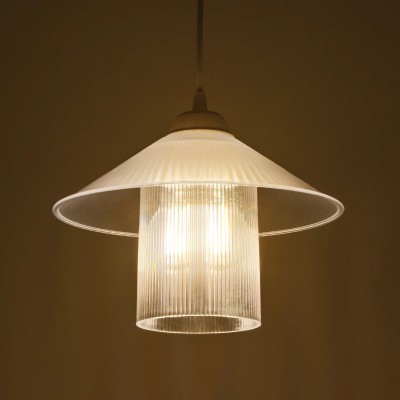 GloboStar® Promo 203-0088 Μοντέρνο Κρεμαστό Φωτιστικό Καμπάνα Μονόφωτο 1 x E27 IP20 Λευκό Πλαστικό - Μ25.5 x Π25.5 x Υ90cm Διακόσμηση - Φως - Χαλιά