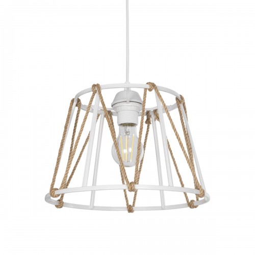 GloboStar® JUTE 203-0091 Μοντέρνο Κρεμαστό Φωτιστικό Σχοινί Μονόφωτο 1 x E27 IP20 Λευκό Μεταλλό με Μπεζ Σχοινί- Μ30 x Π30 x Υ75cm Διακόσμηση - Φως - Χαλιά GloboStar® JUTE 203-0091 Μοντέρνο Κρεμαστό Φωτιστικό Σχοινί Μονόφωτο 1 x E27 IP20 Λευκό Μεταλλό με Μπεζ Σχοινί- Μ30 x Π30 x Υ75cm Διακόσμηση - Φως - Χαλιά