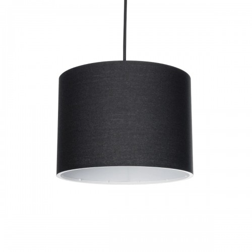 GloboStar® BLAZE 203-0109 Μοντέρνο Κρεμαστό Φωτιστικό Καπέλο Μονόφωτο 1 x E27 IP20 Μαύρο Ύφασμα - Μ22 x Π22 x Υ90cm Διακόσμηση - Φως - Χαλιά