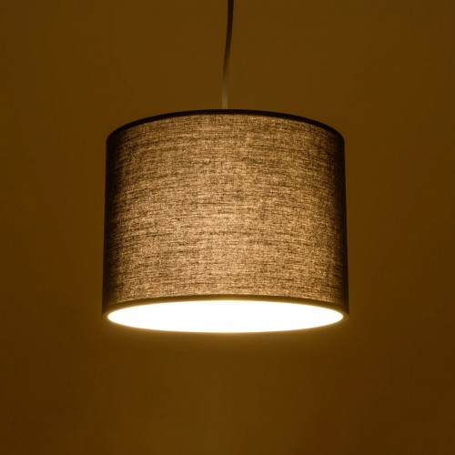 GloboStar® BLAZE 203-0109 Μοντέρνο Κρεμαστό Φωτιστικό Καπέλο Μονόφωτο 1 x E27 IP20 Μαύρο Ύφασμα - Μ22 x Π22 x Υ90cm Διακόσμηση - Φως - Χαλιά
