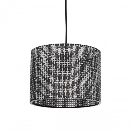 GloboStar® CLAIRIE 203-0133 Μοντέρνο Κρεμαστό Φωτιστικό Καπέλο Μονόφωτο 1 x E27 IP20 Γκρι Ύφασμα - Μ22 x Π22 x Υ93cm Διακόσμηση - Φως - Χαλιά