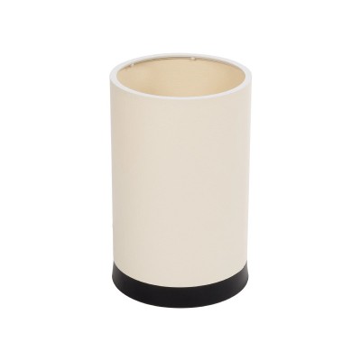 GLOBOSTAR® CYLINDER 203-0183 Μοντέρνο Επιτραπέζιο Φωτιστικό Πορτατίφ με Ντουί 1 x E27 AC 220-240V IP20 - Μαύρο & Μπεζ - Μ14 x Π14 x Υ22cm