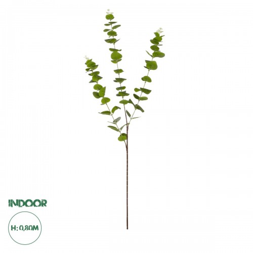 GloboStar® Artificial Garden EUCALYPTUS BRANCH 20484 Τεχνητό Διακοσμητικό Κλαδί Ευκάλυπτου Πράσινο Π30 x Μ30 x Υ80m Διακόσμηση - Φως - Χαλιά