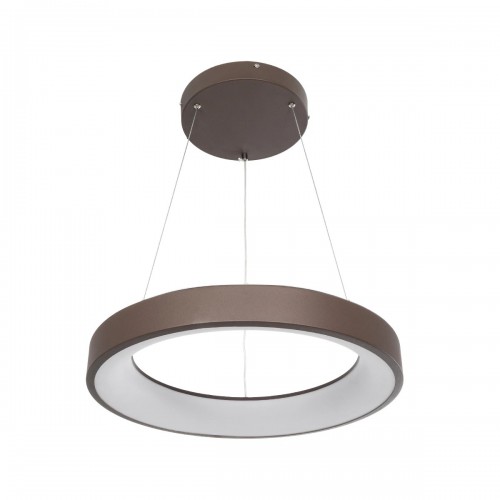 GloboStar® SALEM 61244 Κρεμαστή Πλαφονιέρα Οροφής Δαχτυλίδι-Κύκλος LED CCT 75W 8625lm 120° AC 220-240V - Εναλλαγή Φωτισμού μέσω Τηλεχειριστηρίου All In One Ψυχρό 6000k+Φυσικό 4500k+Θερμό 2700k Dimmable Φ45cm - Καφέ Χάλκινο - 3 Years Warranty Διακόσμηση - 