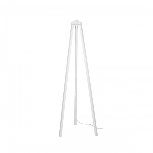 GloboStar® TRIPOD 203-0259 Μοντέρνο Επιδαπέδιο Φωτιστικό Μονόφωτο 1 x E27 IP20 Λευκό Ξύλο - Μ38 x Π38 x Υ120cm Διακόσμηση - Φως - Χαλιά