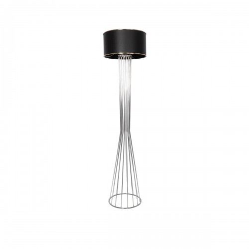 GloboStar® NOVA 201-0039 Μοντέρνο Επιδαπέδιο Φωτιστικό 1 x E27 IP20 Ασημί Μεταλλό με Μαύρο Ύφασμα - Μ38 x Π38 x Υ155cm Διακόσμηση - Φως - Χαλιά GloboStar® NOVA 201-0039 Μοντέρνο Επιδαπέδιο Φωτιστικό 1 x E27 IP20 Ασημί Μεταλλό με Μαύρο Ύφασμα - Μ38 x Π38 x Υ155cm Διακόσμηση - Φως - Χαλιά