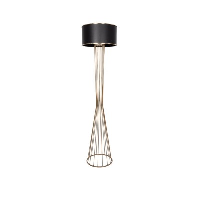 GLOBOSTAR® NOVA 201-0041 Μοντέρνο Επιδαπέδιο Φωτιστικό με Ντουί 1 x E27 AC 220-240V IP20 - Χρυσό & Μαύρο - Μ36 x Π36 x Υ148cm