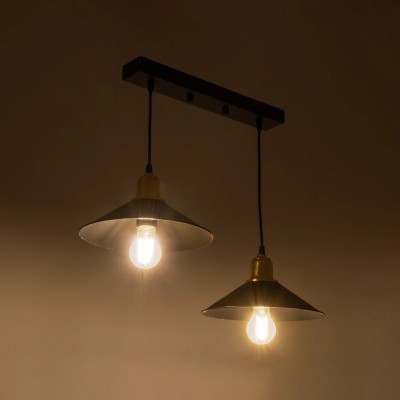 GloboStar® LUCANA 201-00043 Vintage Κρεμαστό Φωτιστικό Ράγα Vintage Δίφωτο 2 x E27 IP20 Mεταλλικό Μαύρο - Μ40 x Π25 x Υ75cm Διακόσμηση - Φως - Χαλιά GloboStar® LUCANA 201-00043 Vintage Κρεμαστό Φωτιστικό Ράγα Vintage Δίφωτο 2 x E27 IP20 Mεταλλικό Μαύρο - Μ40 x Π25 x Υ75cm Διακόσμηση - Φως - Χαλιά