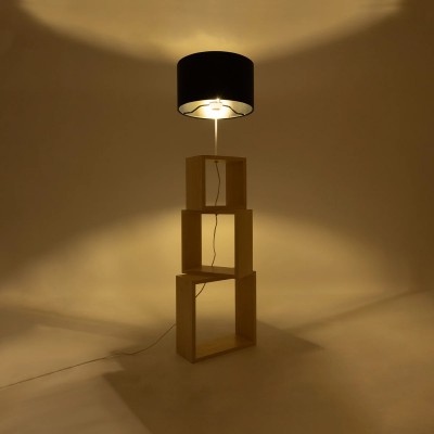 GloboStar® LUMO 201-0070 Μοντέρνο Επιδαπέδιο Φωτιστικό Μονόφωτο 1 x E27 IP20 Μπεζ Ξύλο με Μαύρο Ύφασμα - Μ37 x Π37 x Υ155cm Διακόσμηση - Φως - Χαλιά GloboStar® LUMO 201-0070 Μοντέρνο Επιδαπέδιο Φωτιστικό Μονόφωτο 1 x E27 IP20 Μπεζ Ξύλο με Μαύρο Ύφασμα - Μ37 x Π37 x Υ155cm Διακόσμηση - Φως - Χαλιά