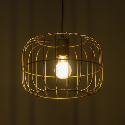GloboStar® LUCANA 201-0074 Vintage Κρεμαστό Φωτιστικό Πλέγμα Μονόφωτο 1 x E27 IP20 Χρυσό Μέταλλο - Μ30 x Π30 x Υ70cm Διακόσμηση - Φως - Χαλιά GloboStar® LUCANA 201-0074 Vintage Κρεμαστό Φωτιστικό Πλέγμα Μονόφωτο 1 x E27 IP20 Χρυσό Μέταλλο - Μ30 x Π30 x Υ70cm Διακόσμηση - Φως - Χαλιά